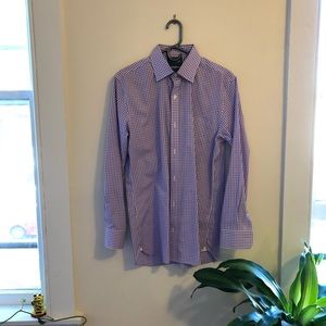 Bonobos purple gingham dress shirt